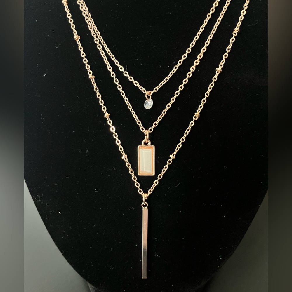 Beautiful Three Chain Necklace